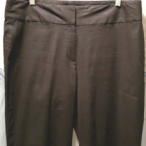 TAHARI WIDE LEG BLK LINEN/RAYON DRESS PANTS SZ 12 - Picture 2 of 8